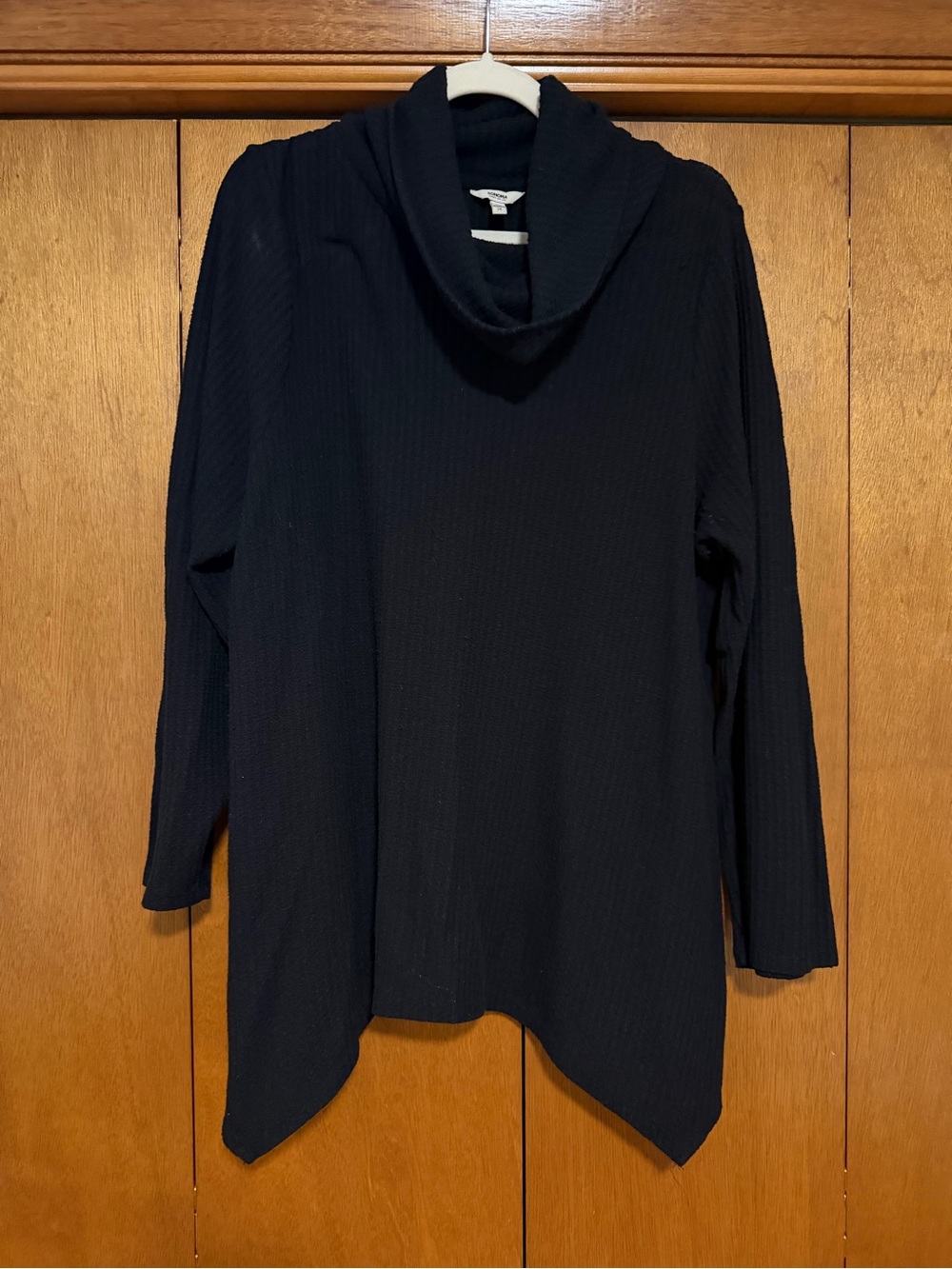 Sonoma Black Knit Cowl Neck Tunic